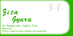 zita gyuru business card