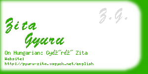 zita gyuru business card